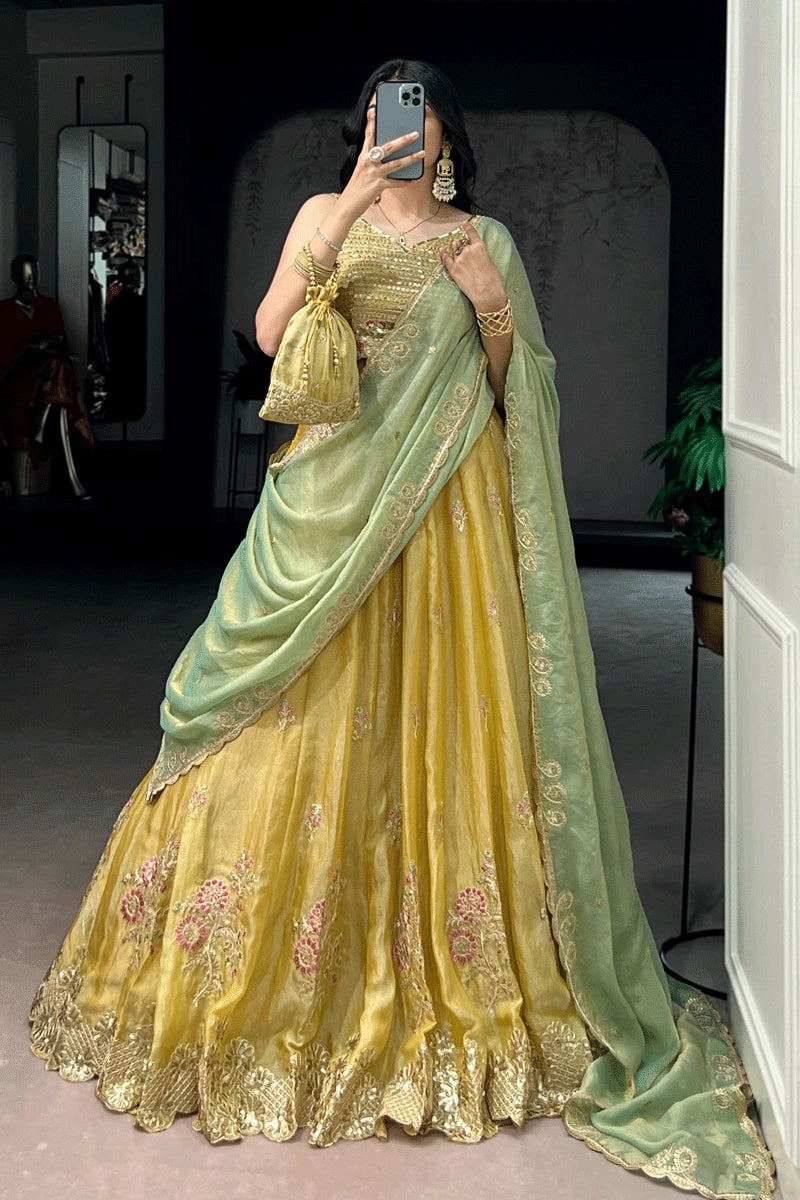 haldi bride lehenga choli