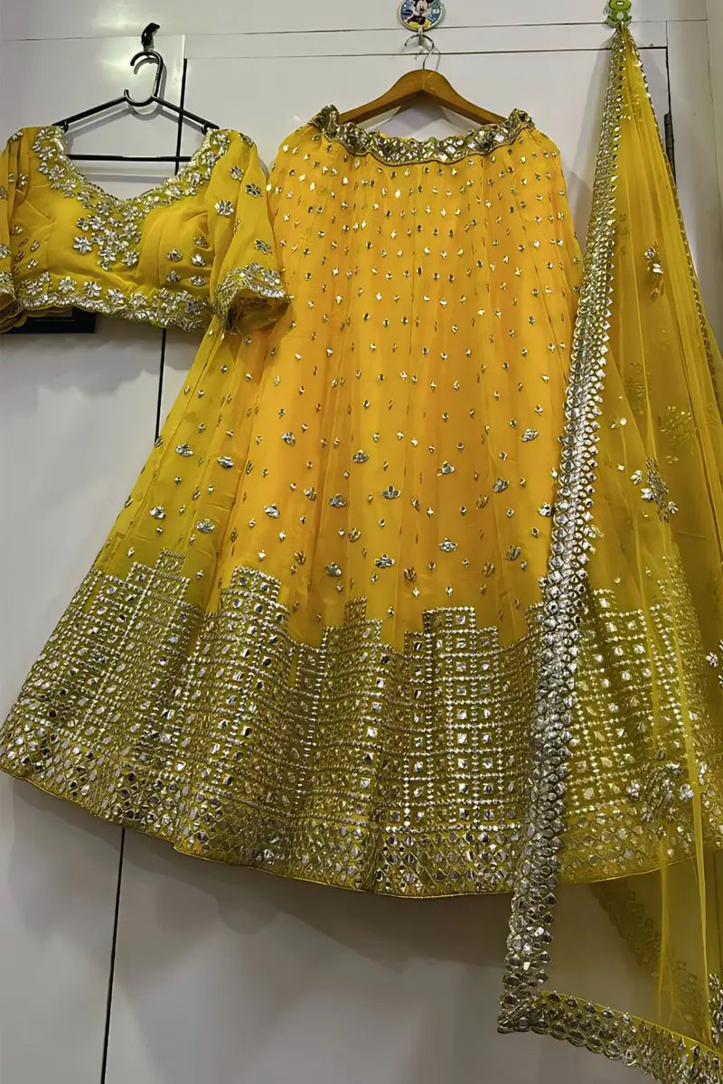 haldi lehenga for bride