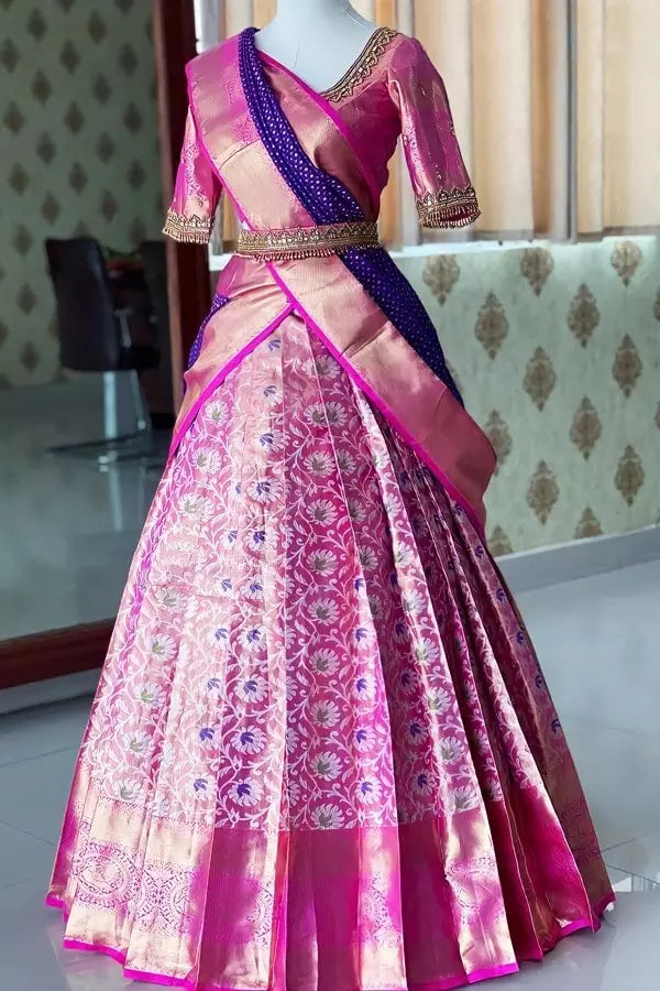 Half and Half Kanchipuram Silk Sarees - Anaya Designer Studio