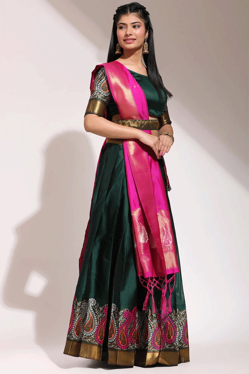 half saree for south indian marrige