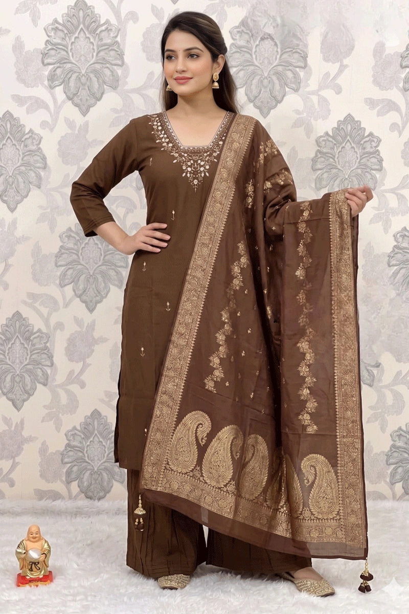 designer handwork kurti palazzo set