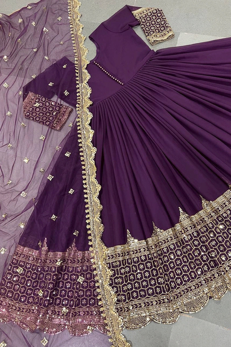 heavy flair gown for girls