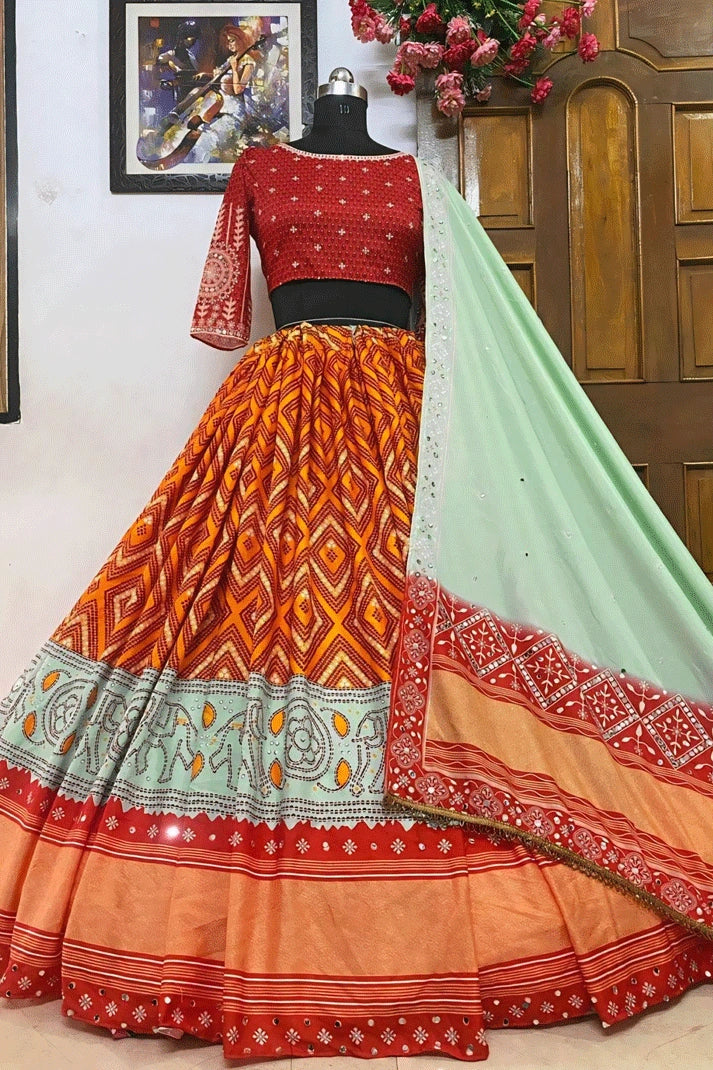 heavy flair  lehenga choli for navaratri