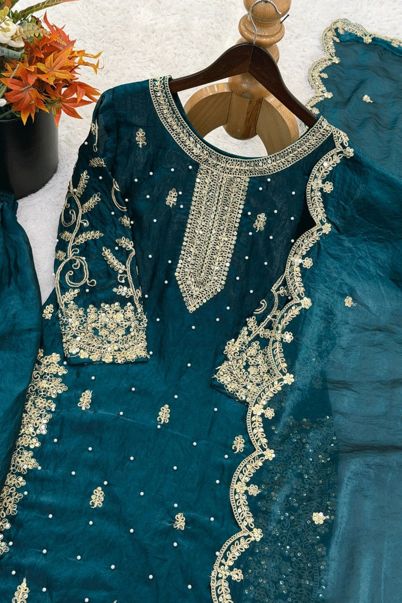 heavy party wear plazo set