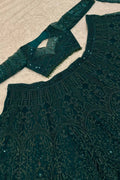 heavy sequin work bridal lehenga