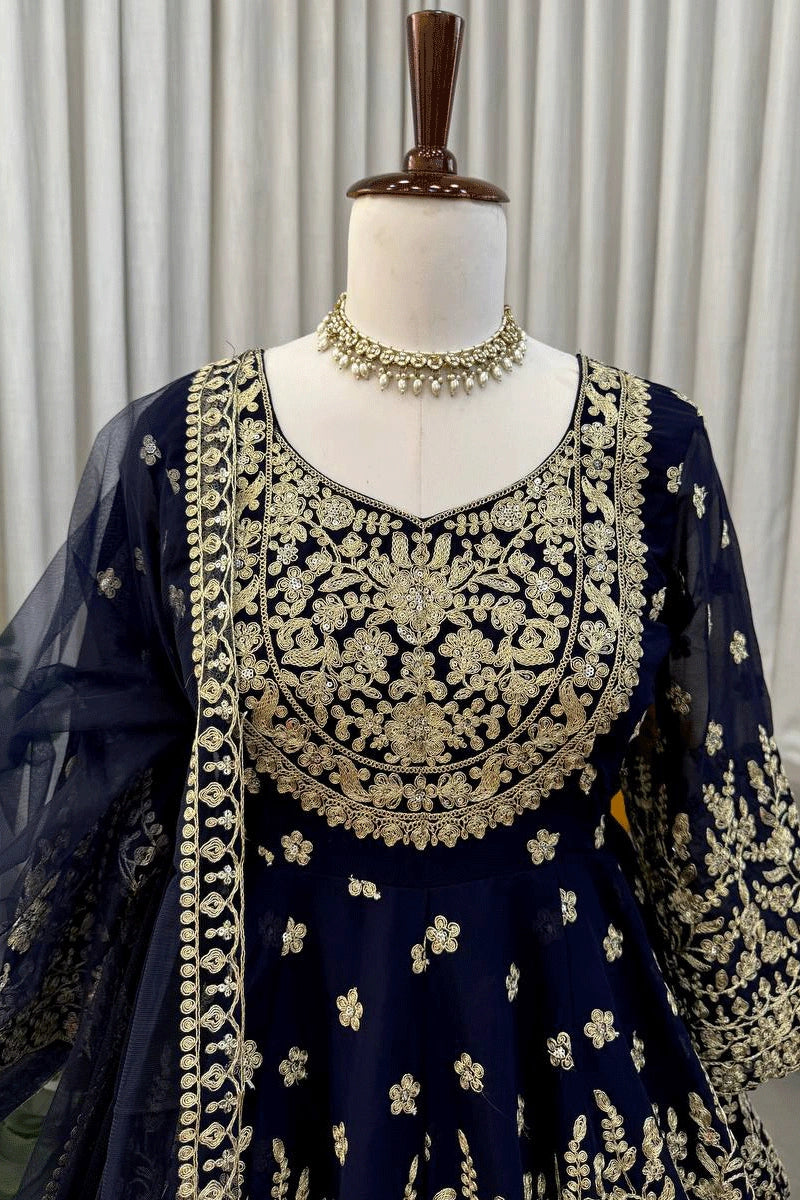 heavy sequin work lehenga