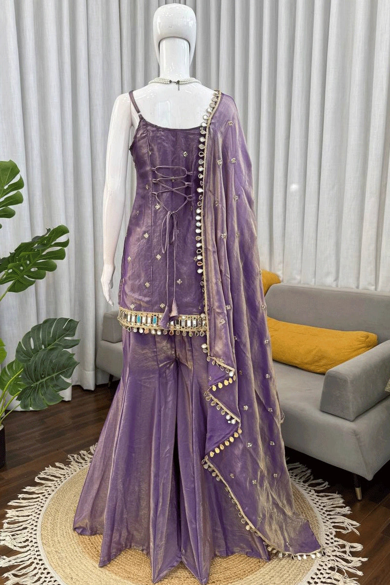indo western plazo dress for girls