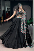 instagram trending black lehenga