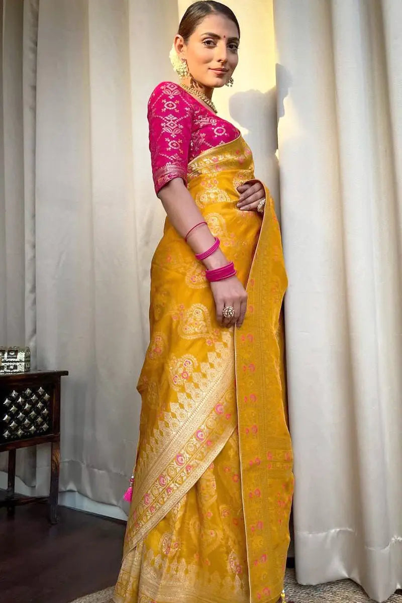 jacquard saree