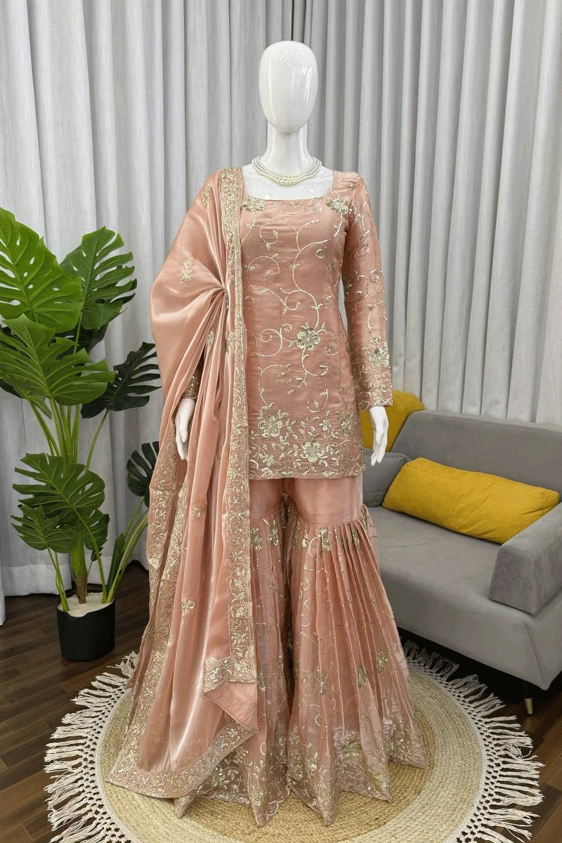  jmc silk Sharara Suit 
