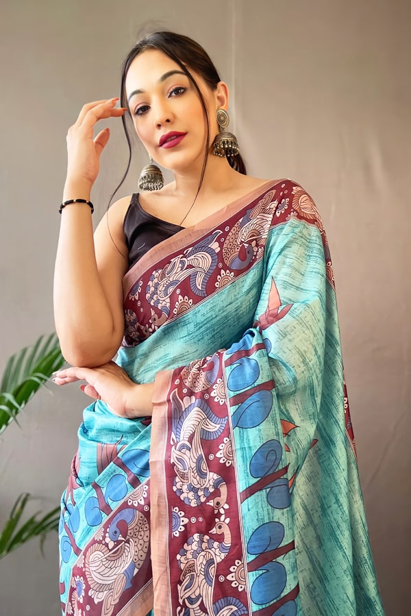 Latest Cotton Kalamkari Sarees Online Buy 2022 - Anaya Designer Studio