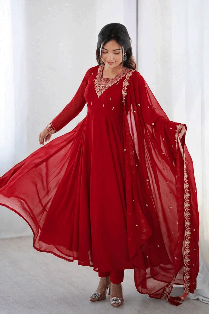 karwa chauth special long anarkali suit