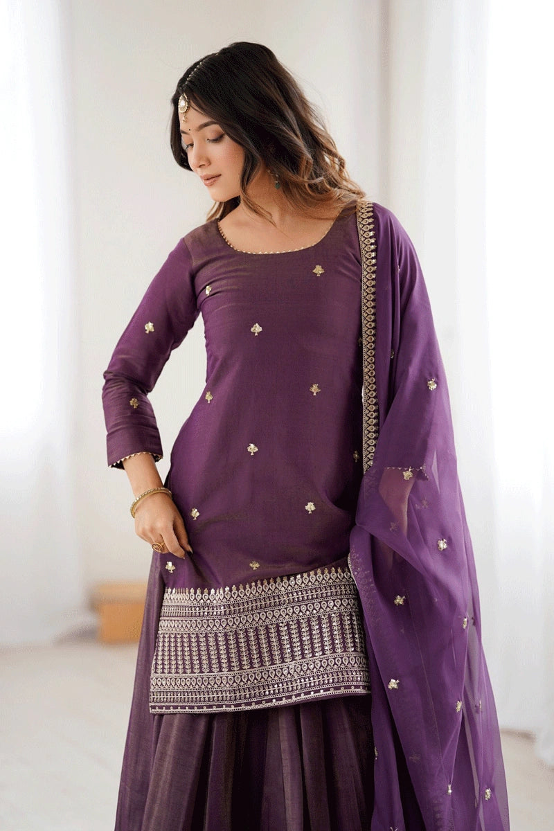 kurti with lehenga for girls