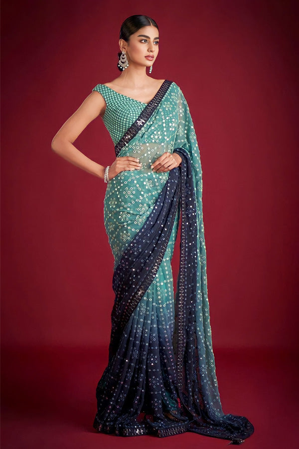 New Pista Green Saree For Women With Price - Anaya Designer Studio