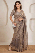 latest fully stitched saree for women