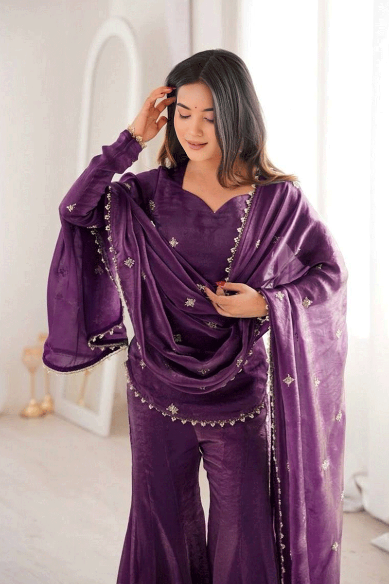 full sleeves sharara top for girls