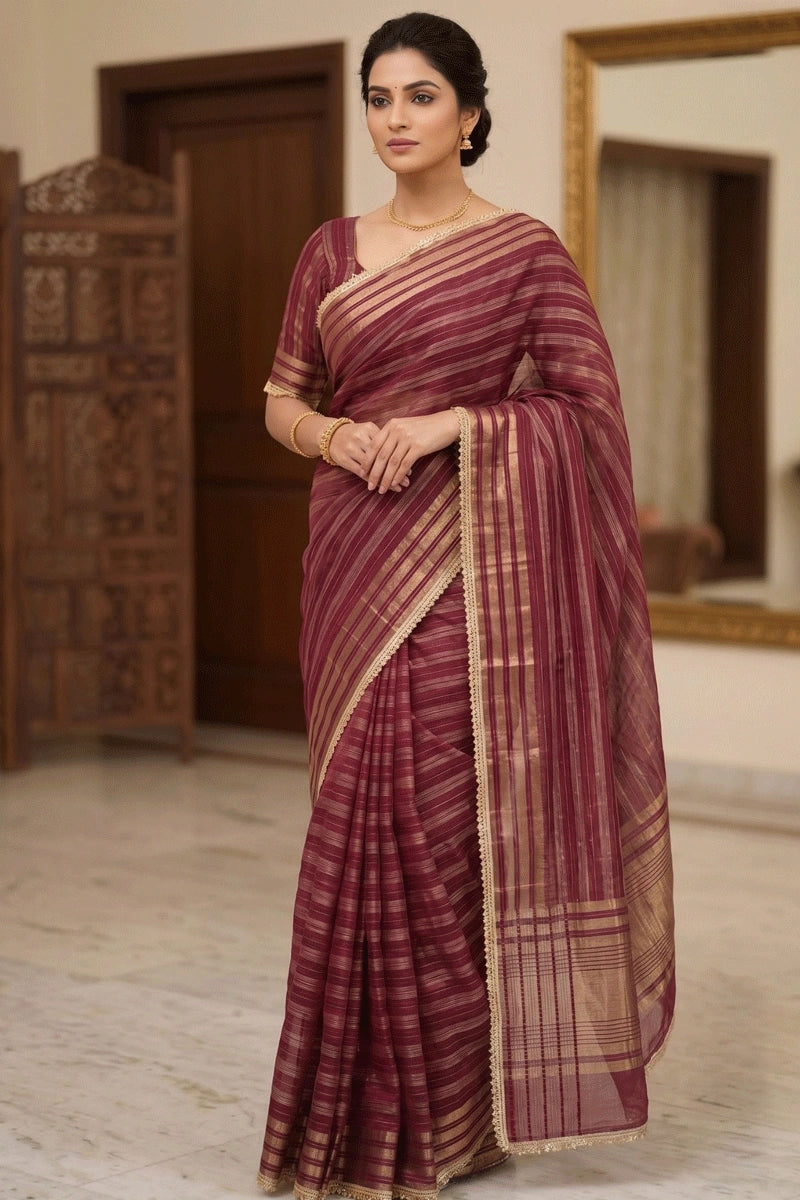 latest soft tissue silk saree