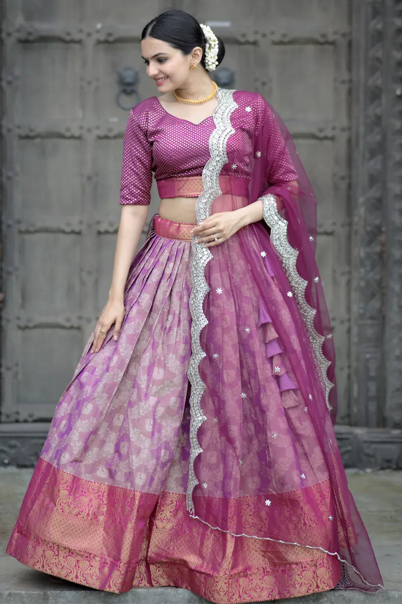 pattu half sarees