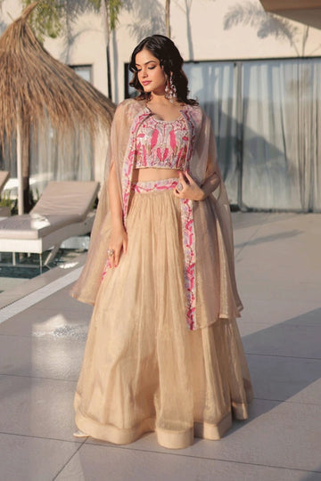 lehenga choli with shrug for DJ night