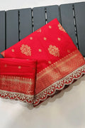 lichi silk saree with silver zari for karwa chauth