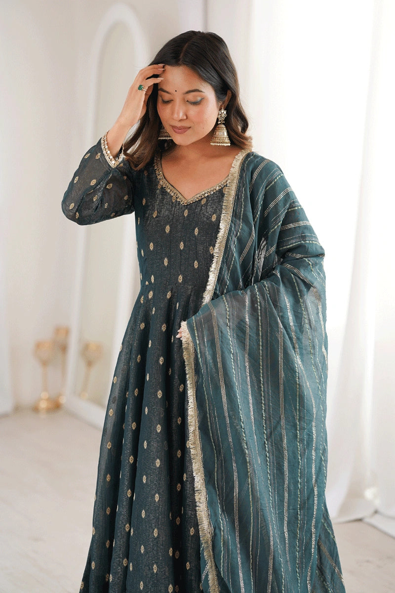 full sleeves long anarkali dress