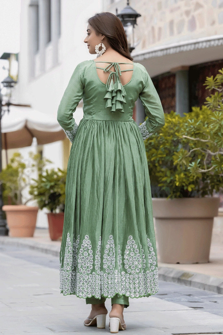 long anarkali gown for women