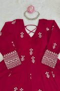 long anarkali suit for karwa chauth