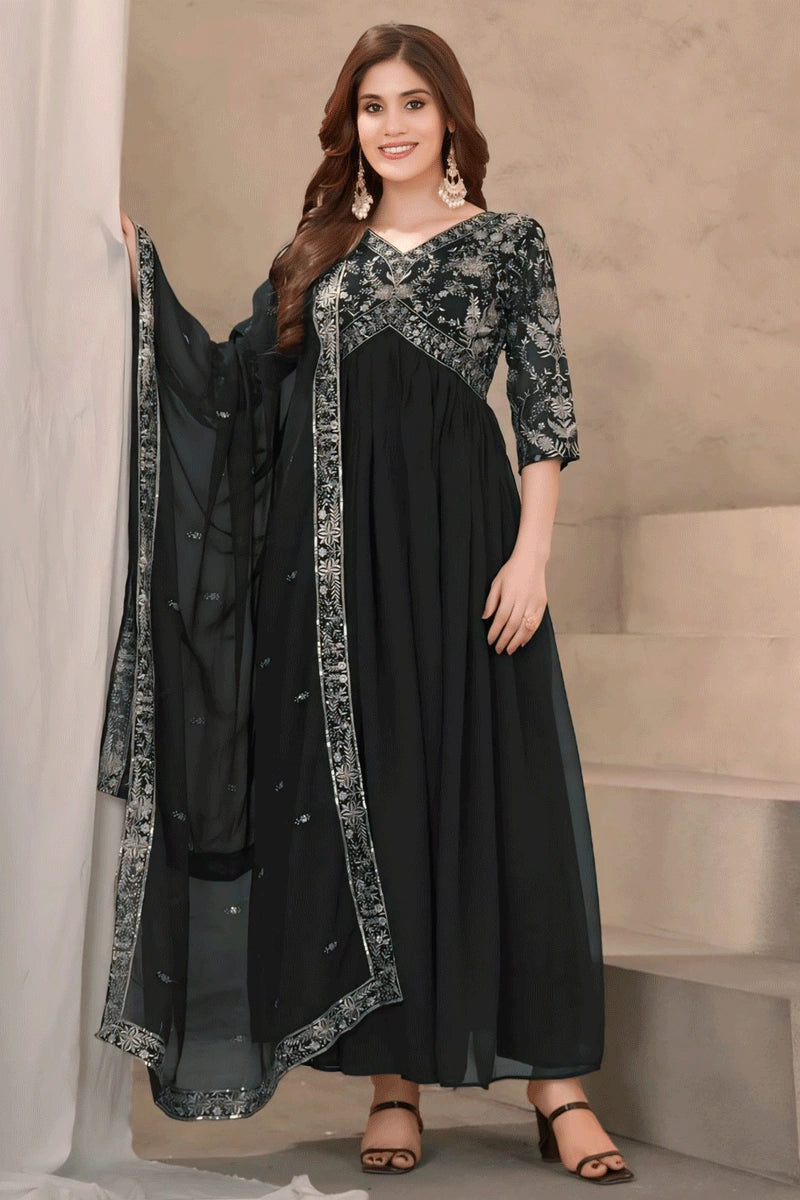 long black gown for wedding