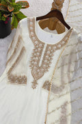 long sleeves white plazzo suit