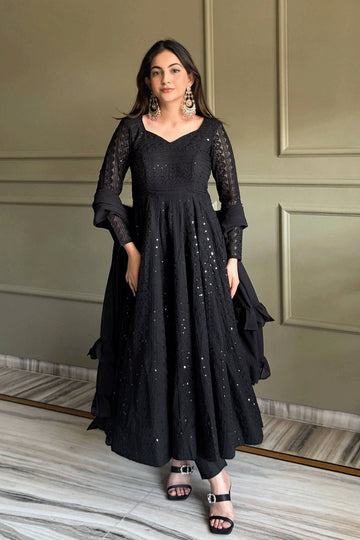 lucknowi style anarkali suit

