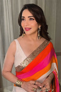 madhuri dixit multi colour saree 