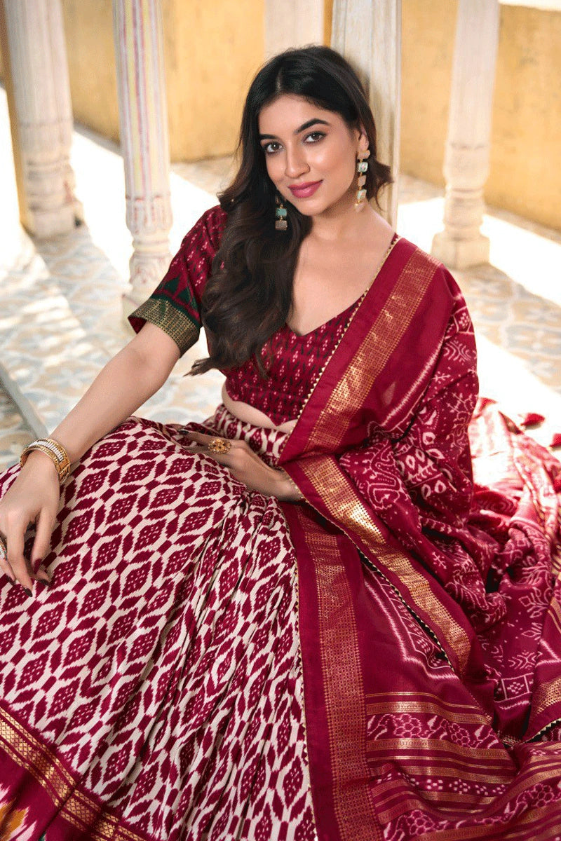 maroon lehenga choli

