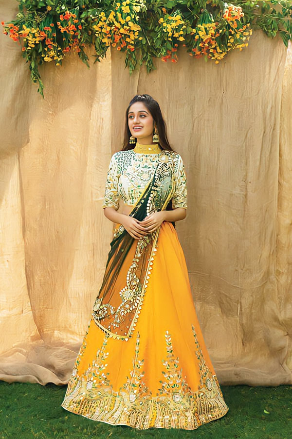Mehndi lehenga for bride sister online Price - Anaya Designer Studio