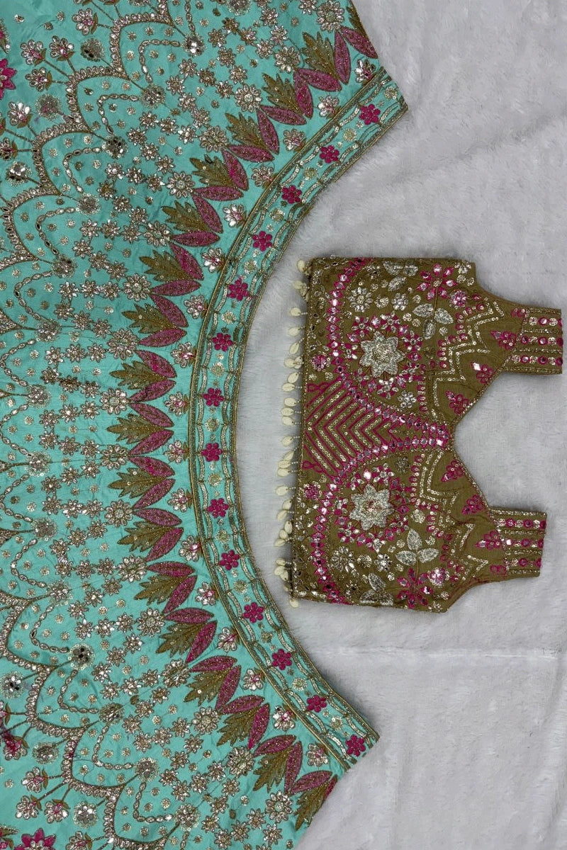 modern engagement lehenga outfit