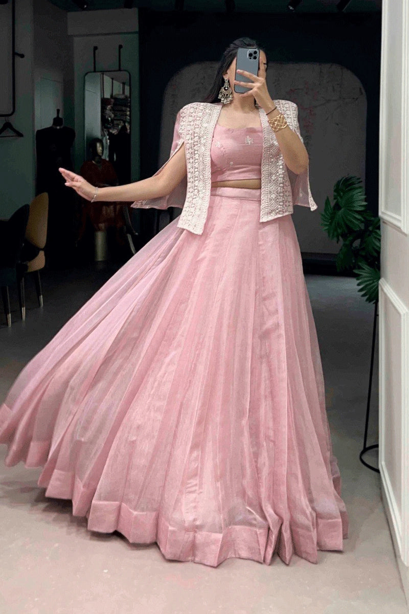 modern lehenga with jacket