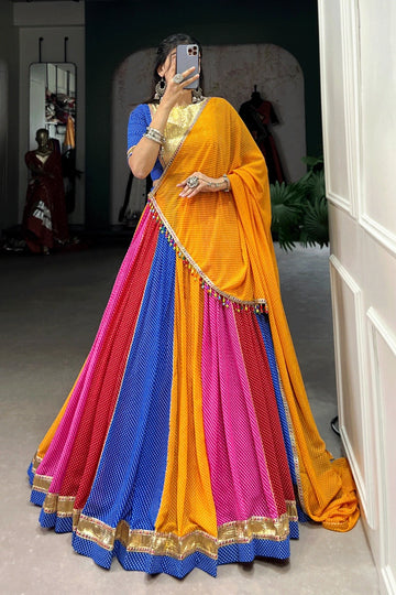 multi colour chaniya choli for wedding