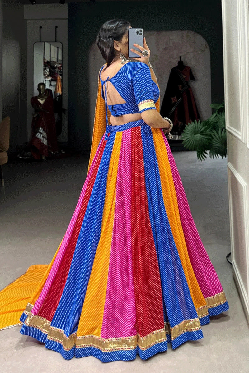multi colour chaniya choli for wedding