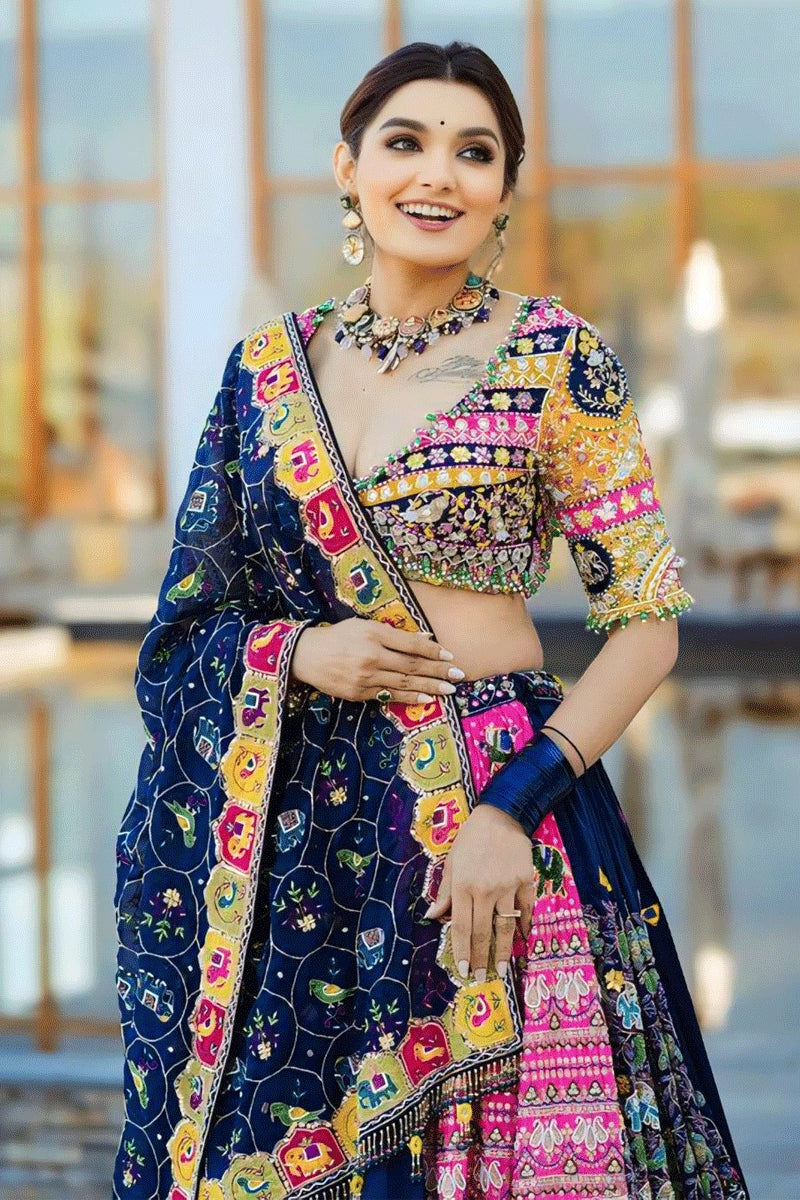 navy blue chaaniya choli for garba