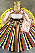 multicolourlehengawithwhiteblouse