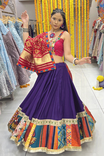 navratri special purple choli