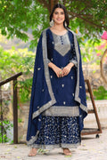 navy blue _sharara_suit