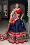 navy blue lehenga choli for garba