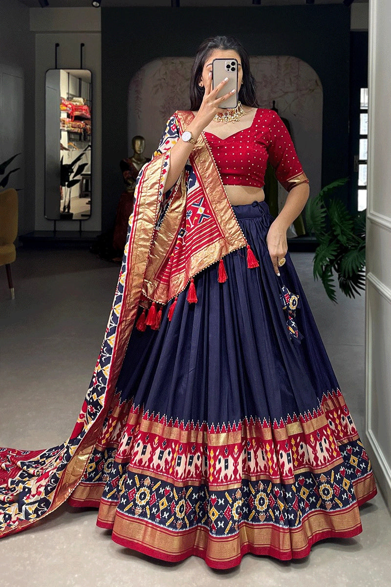 navy blue lehenga choli for garba