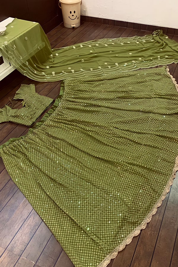 new crop top lehenga designs 2021 olive.