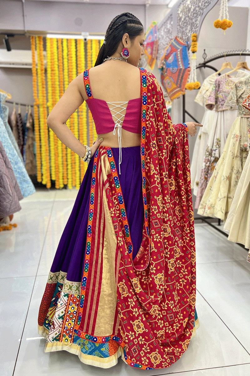 navratri special purple choli