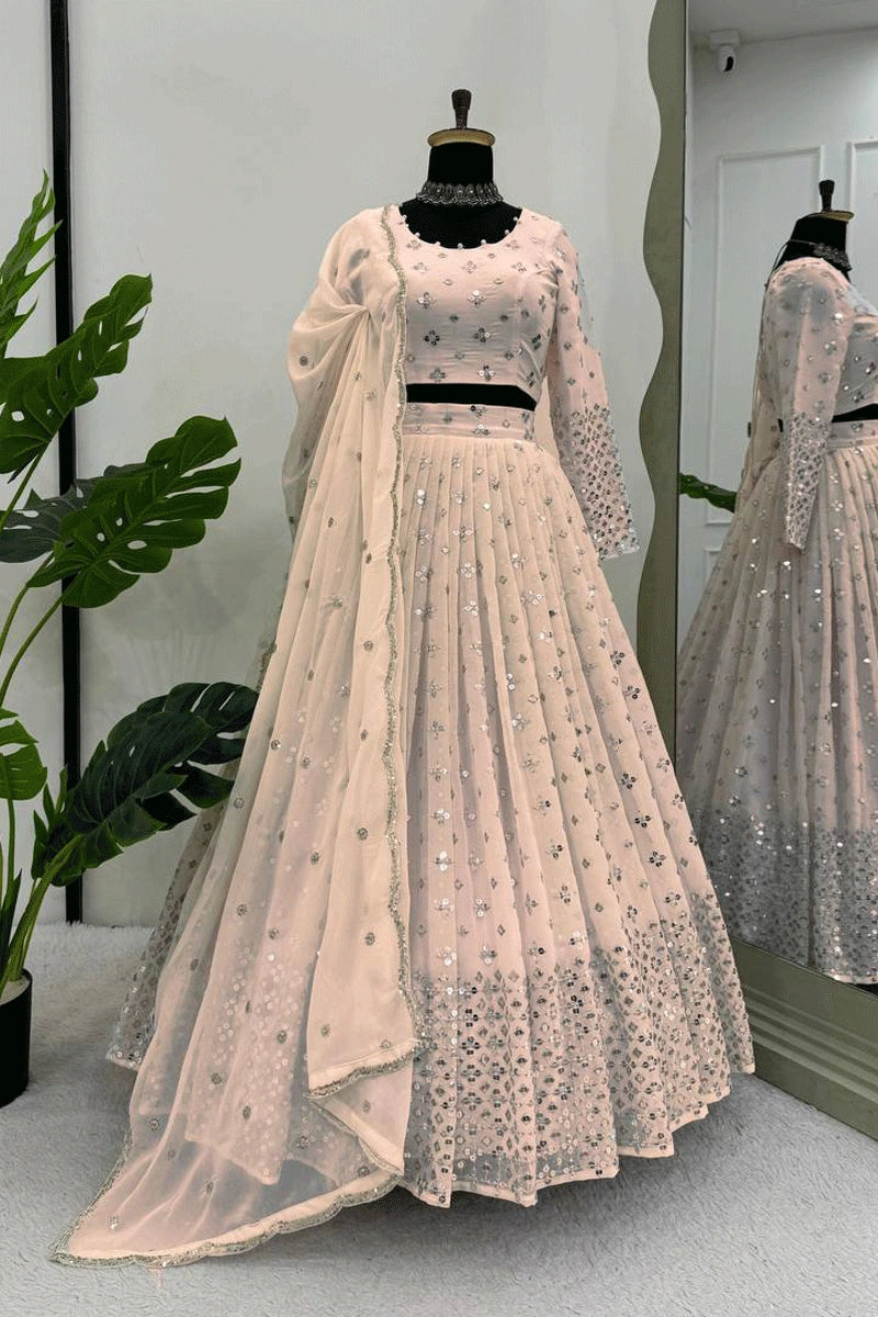 blue color lehenga choli for wedding