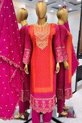 orange and pink dress for women