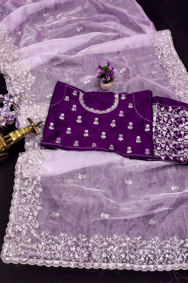 organza saree for women