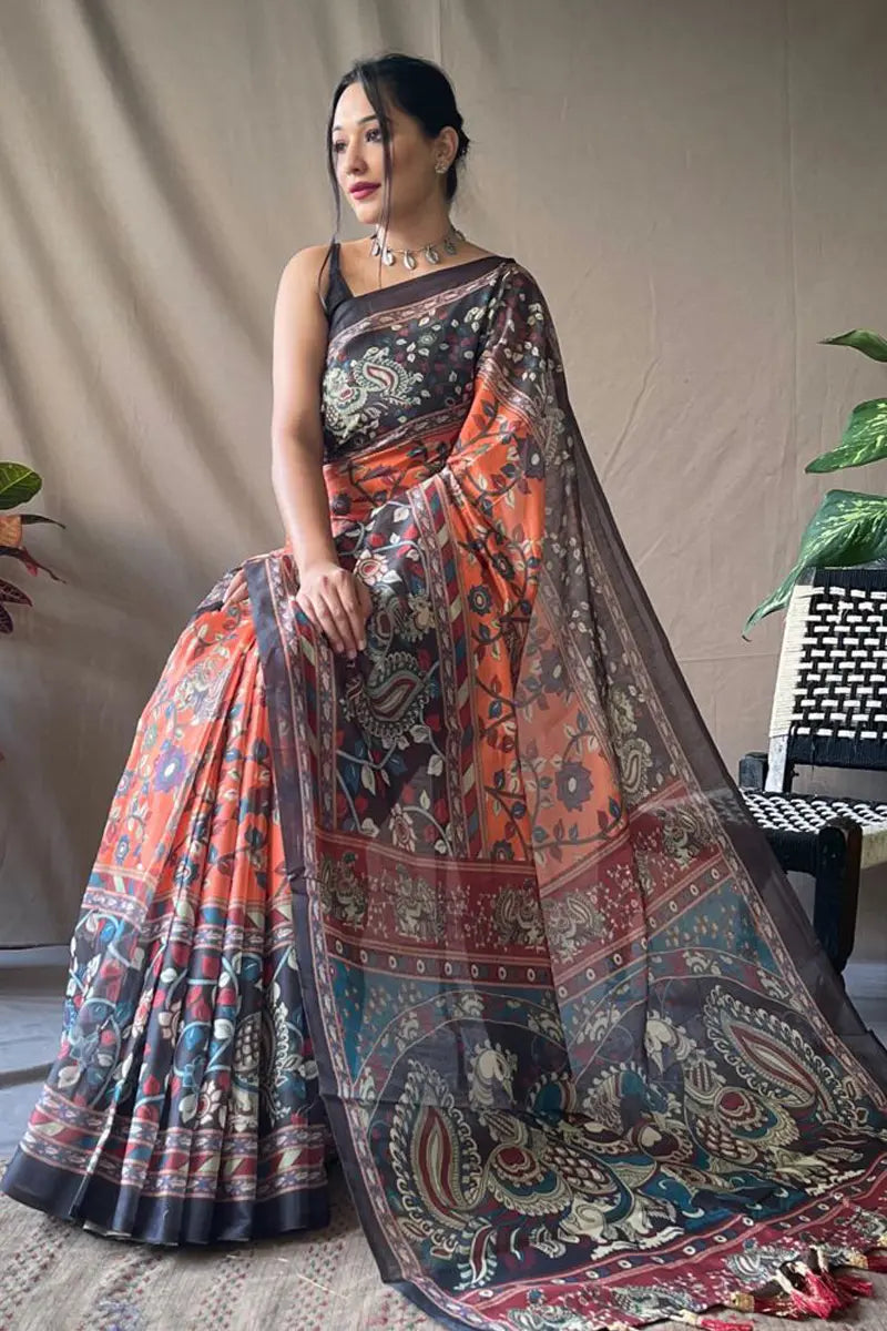 designer kalamkari sarees