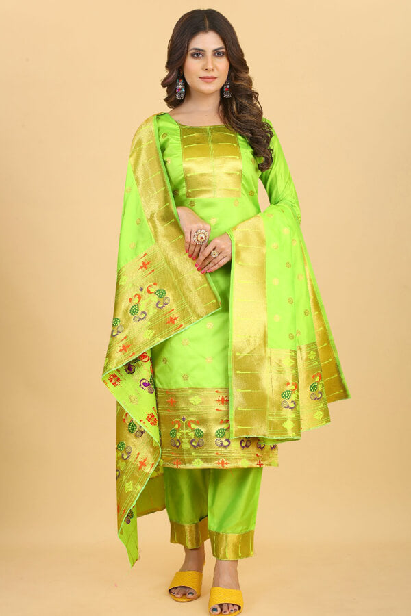 Latest Paithani Dress Design Kurti For Girls - Anaya Designer Studio